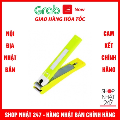 [Hỏa Tốc HN] Bấm móng tay thân nhựa KAI màu xanh lá, cỡ trung Nội địa Nhật Bản