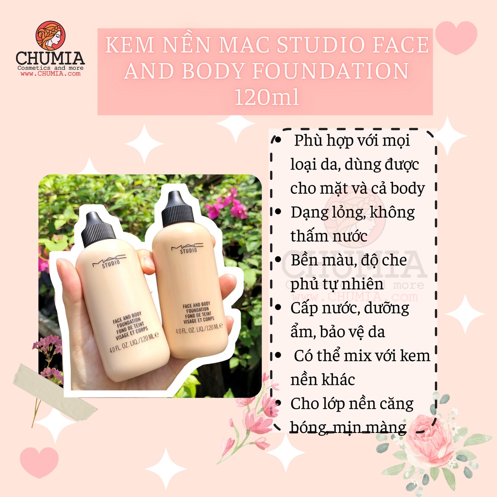 Kem nền trang điểm cho da khô MAC Face And Body Foundation 120ml - chumia