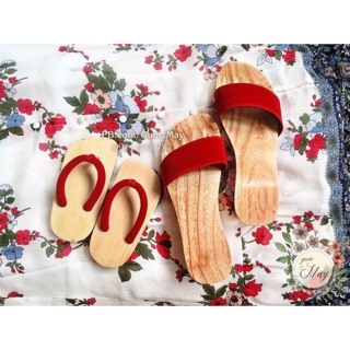 Guốc Mộc Quai Hoa Guốc Gỗ Mẹ Và Bé