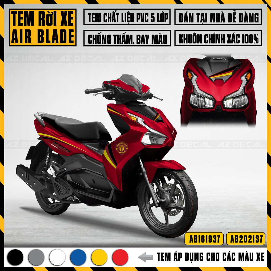 Tem Chỉ Dành Cho Xe Air Blade Trang Trí, Làm Đẹp Cực Họt | AB37 | Decal Chế Chất Liệu Chống Thấm, Chống Bay Màu