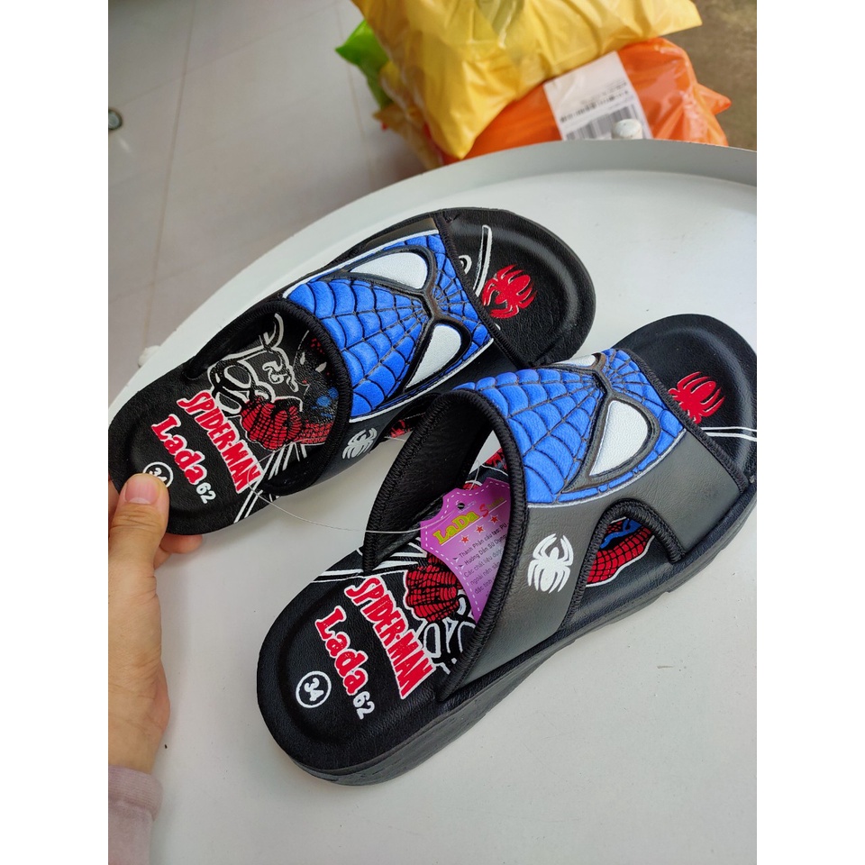 Dép siêu nhân nhện thời trang trẻ em cao cấp đế PU size 25-36