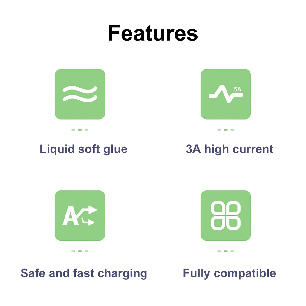 Dây Cáp Sạc Nam Châm 1.8M 5A Micro USB Type-C Cho Điện Thoại Android