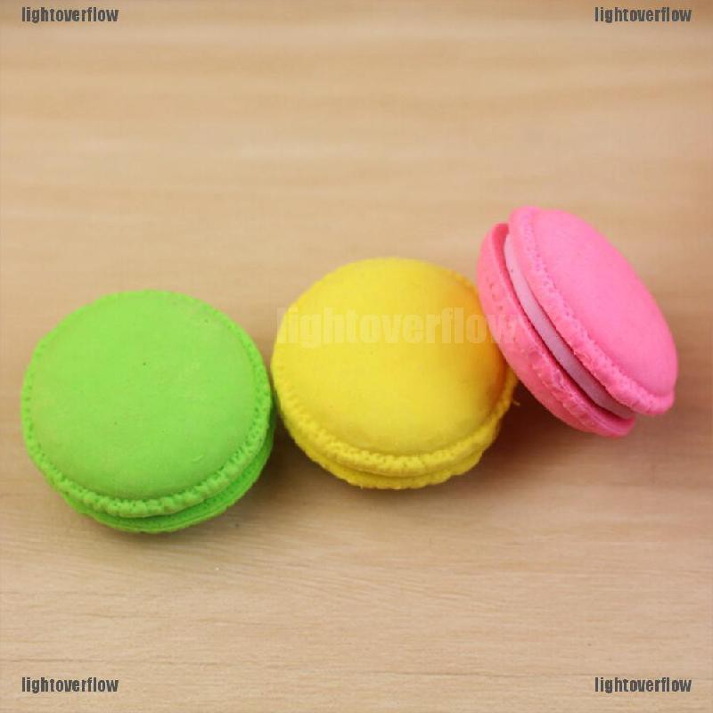 Bộ 5 cụ tẩy hình bánh macaron xinh xắn dễ thương