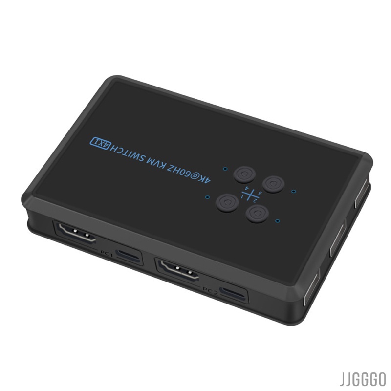 Bộ Công Tắc Usb Hdmi Kvm 4 Cổng Cho Máy In 4 Pc Sharing Với 1 Bàn Phím Và Dây Cáp 4 Cổng Usb 4k