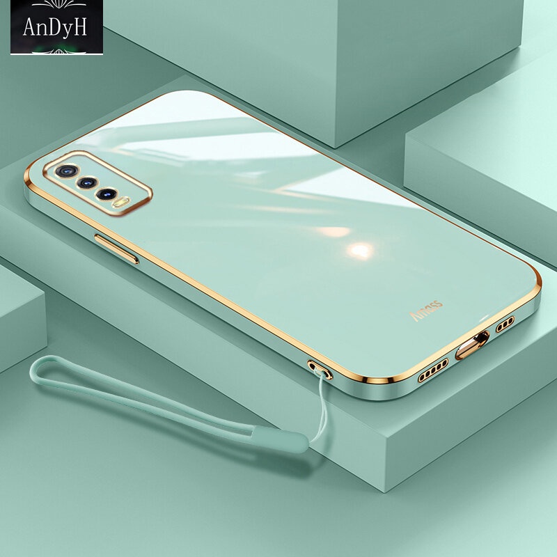 Ốp Điện Thoại Silicone Mạ Viền Cho Vivo Y20i Y20A Y20 Y12S 2021 Y20T Y20S G Y11S Y3S 2021