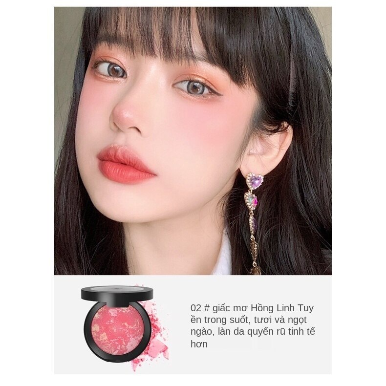 Hộp phấn má hồng thời trang SIVSAZ 3 màu tùy chọn kèm cọ 3.5g | BigBuy360 - bigbuy360.vn