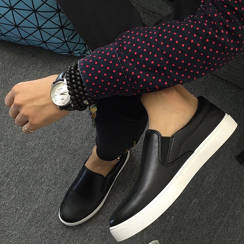 =SHOES IS ONE=  GIẦY SLIP-ON NAM DA thời trang, kiểu dáng Âu Mỹ CLASSIC mẫu mới nhất HOT TREND