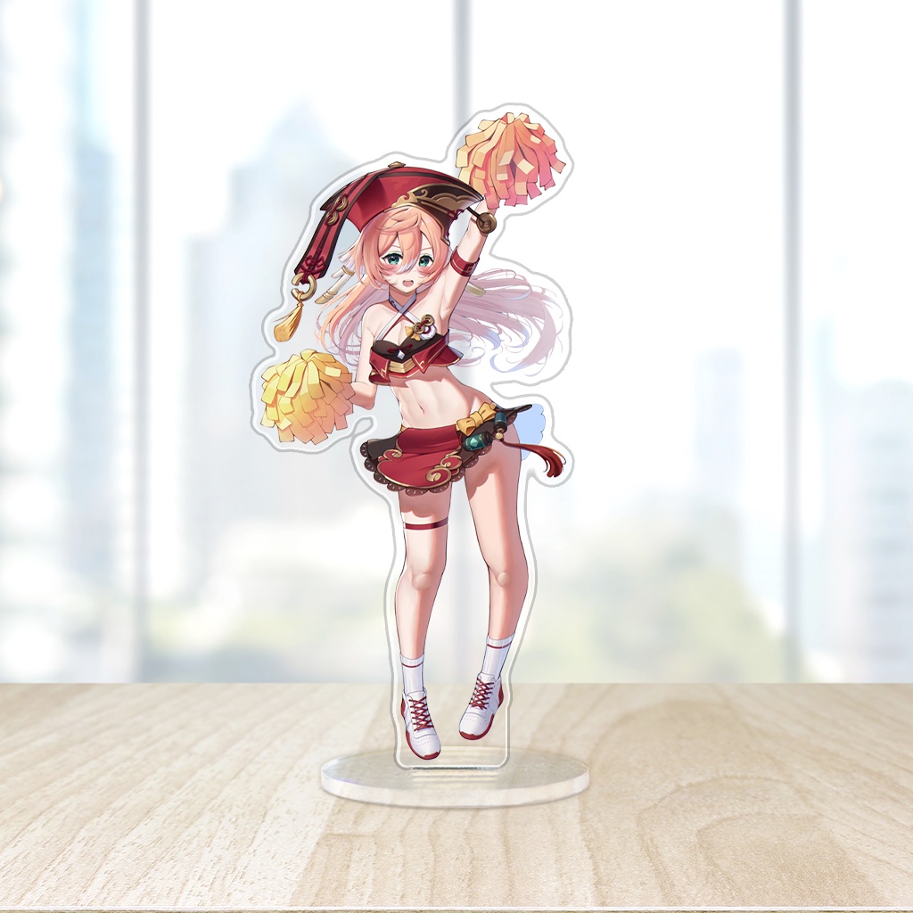 Mô Hình Standee bằng nhựa mica arcrylic in hình Yanfei Genshin impact trang trí bàn học bàn làm việc làm quà tặng