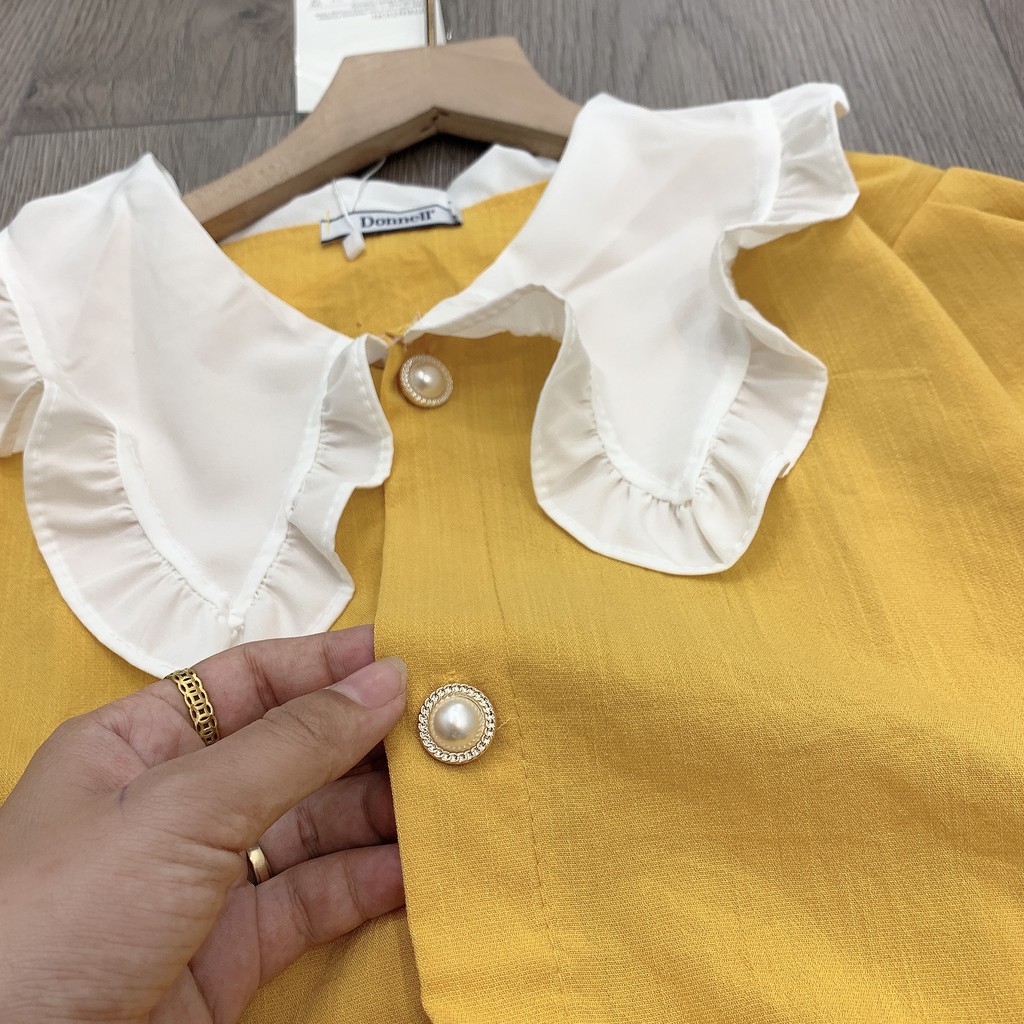 [Mã FAXANH245 giảm 10K đơn 50K] Set Đũi Cổ Bèo Cúc Ngọc Cao Cấp | BigBuy360 - bigbuy360.vn