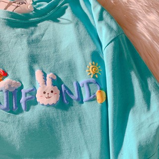 ÁO THUN NỮ CON THỎ MẶT LỚN SAU LƯNG ÁO SIÊU ĐÁNG YÊU