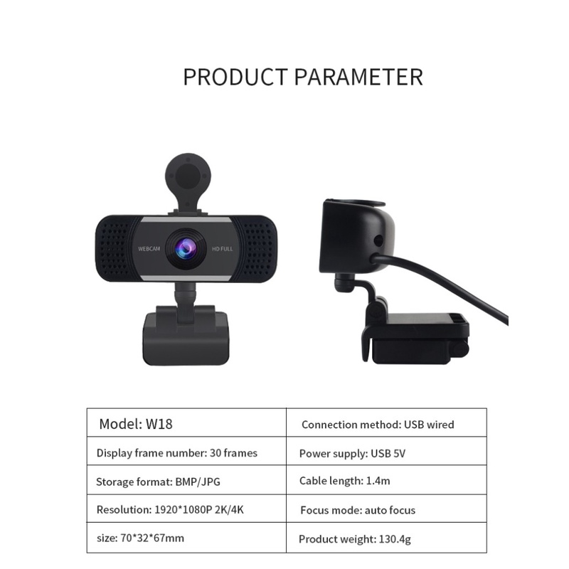 [ hot sale ] Camera USB W18 4K HD 1080P Kèm Micro Chất Lượng Cao Cho Máy Tính | BigBuy360 - bigbuy360.vn
