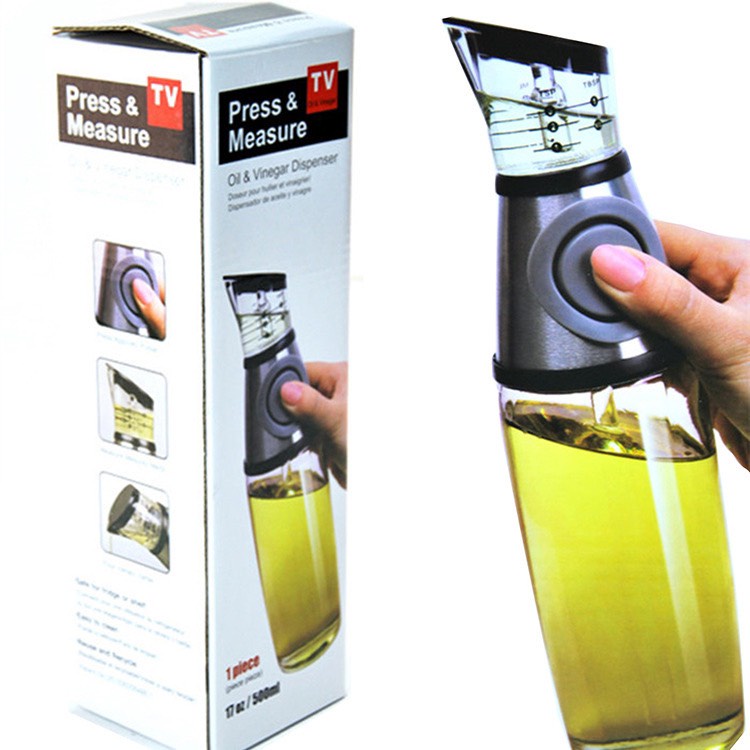 Chai, lọ, bình thuỷ tinh đựng dầu ăn 500ml tiện lợi