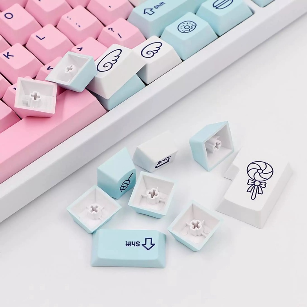 Bộ Keycap CGMK Sweet Girl Cherry PBT Dye Sub 137 phím dùng được cho phím cơ 68,84,98...