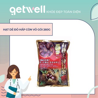 Hạt dẻ đỏ hấp còn vỏ gói 260g - nhật bản