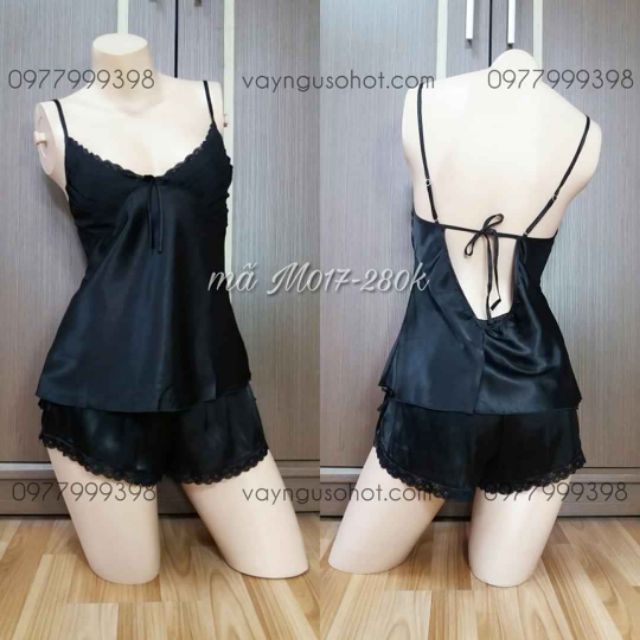 set  đồ ngủ lụa satin