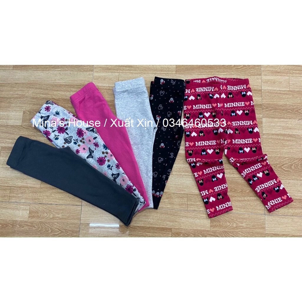 Quần legging Jumping Beans xuất xịn chất Cotton lót bông, nỉ bông cho bé từ 12 tháng đến 7 tuổi