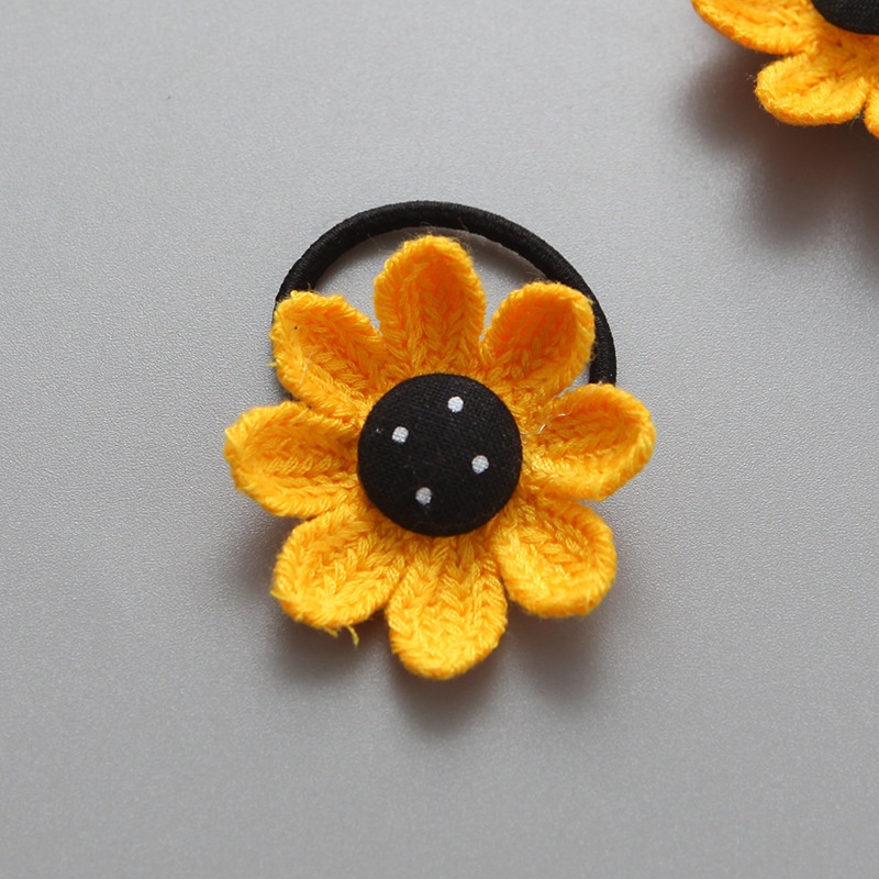 Kẹp tóc/ Dây buộc tóc trang trí bông hoa hướng dương xinh xắn dành cho bé gái