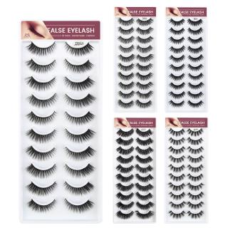Bộ 10 cặp lông mi giả MAANGE tự nhiên dài cho