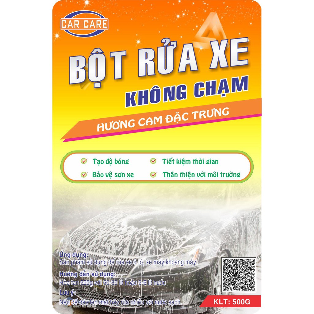 Bột Rửa Xe Không Chạm bịch 500g