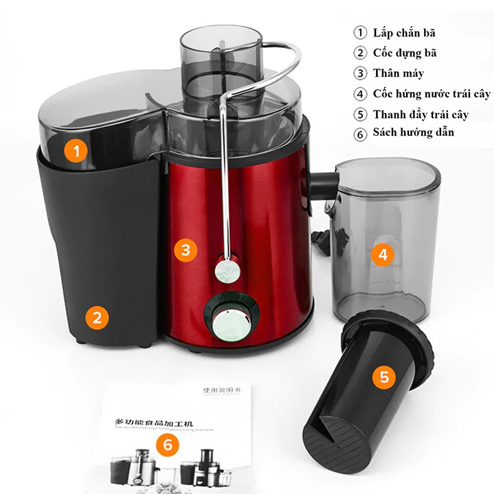 [Mã ELHA22 giảm 6% đơn 300K] [ Hàng chính hãng ] Máy ép trái cây đa năng chính hãng JUICER