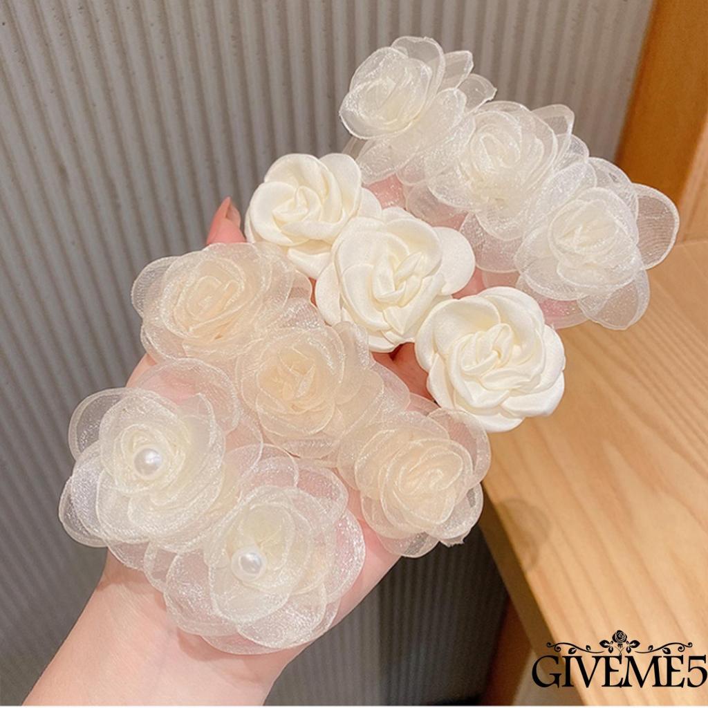 Kẹp tóc hình hoa trà dễ thương cho nữ