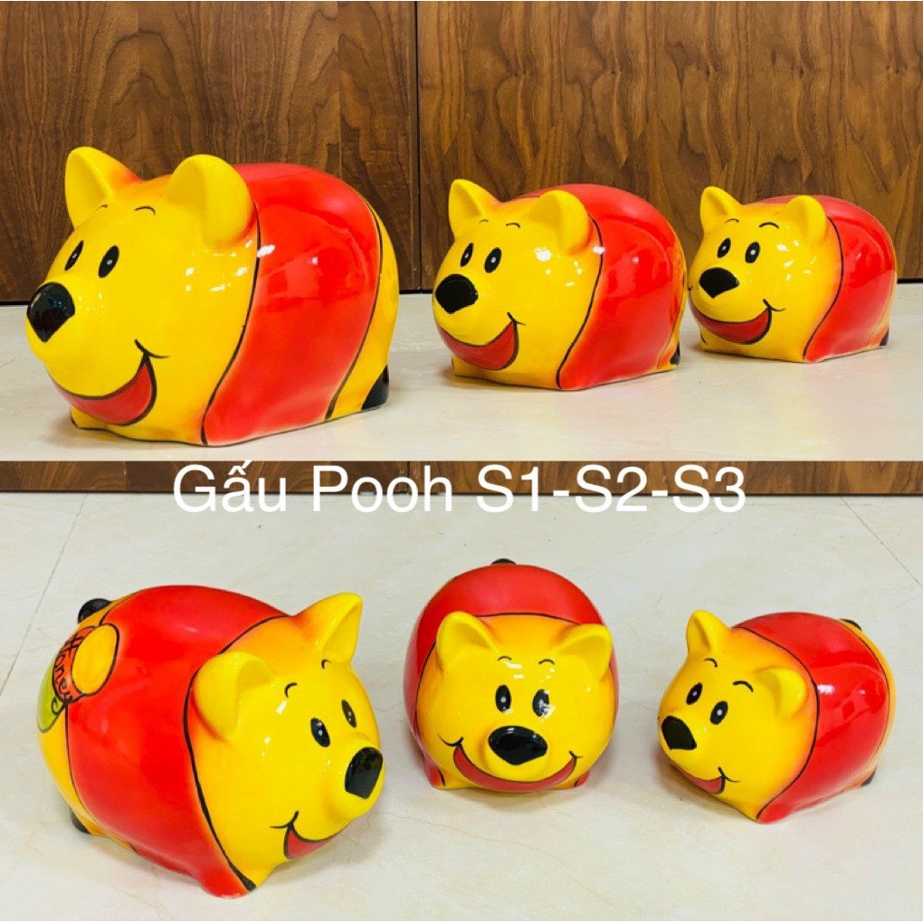 Chính Hãng Lợn Đất Tiết Kiệm - 20 Mẫu Siêu Nhân, Nhân Vật Hoạt Hình - Gốm Sứ Bát Tràng - Heo Tiết Kiệm - Heo Đất