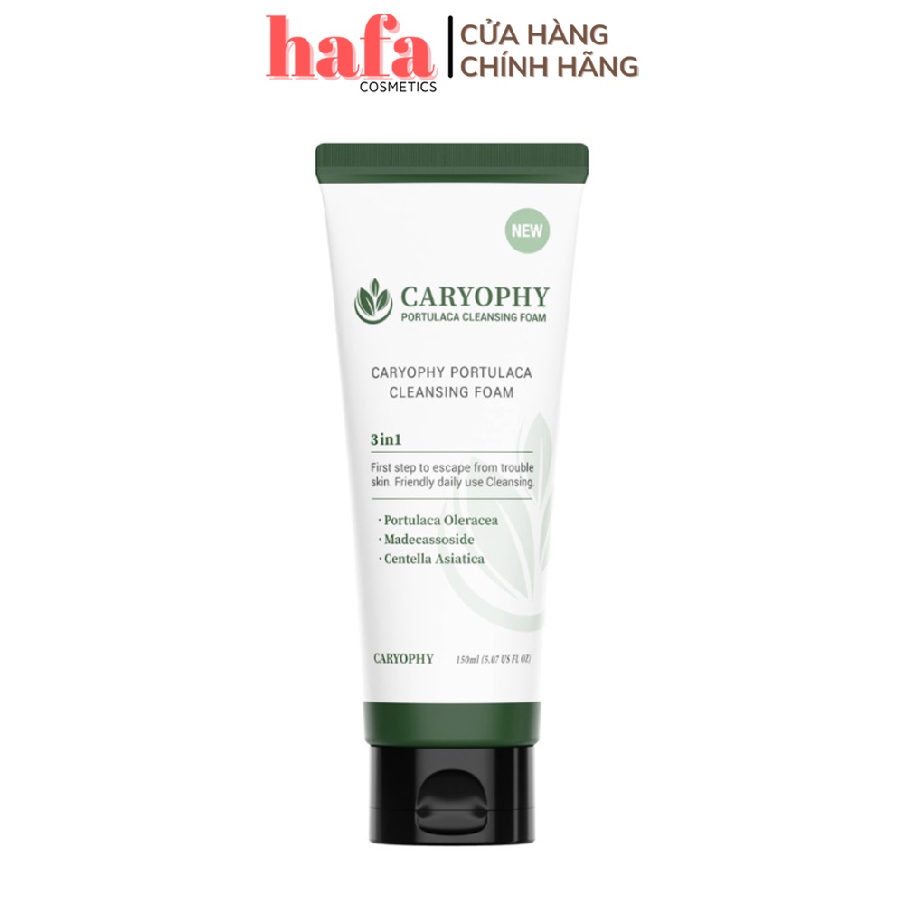 Sữa rửa mặt giảm mụn Caryophy Portulaca Cleansing Foam _ Caryophy Chính Hãng