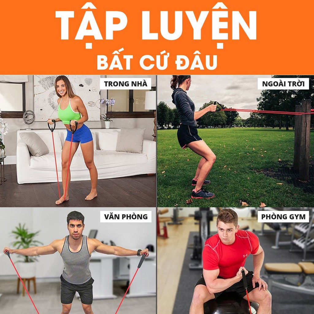 Bộ 5 Dây Ngũ Sắc Tập Gym Full Body Hiệu Quả Tại Nhà - Giá Rẻ Chính Hãng 100%