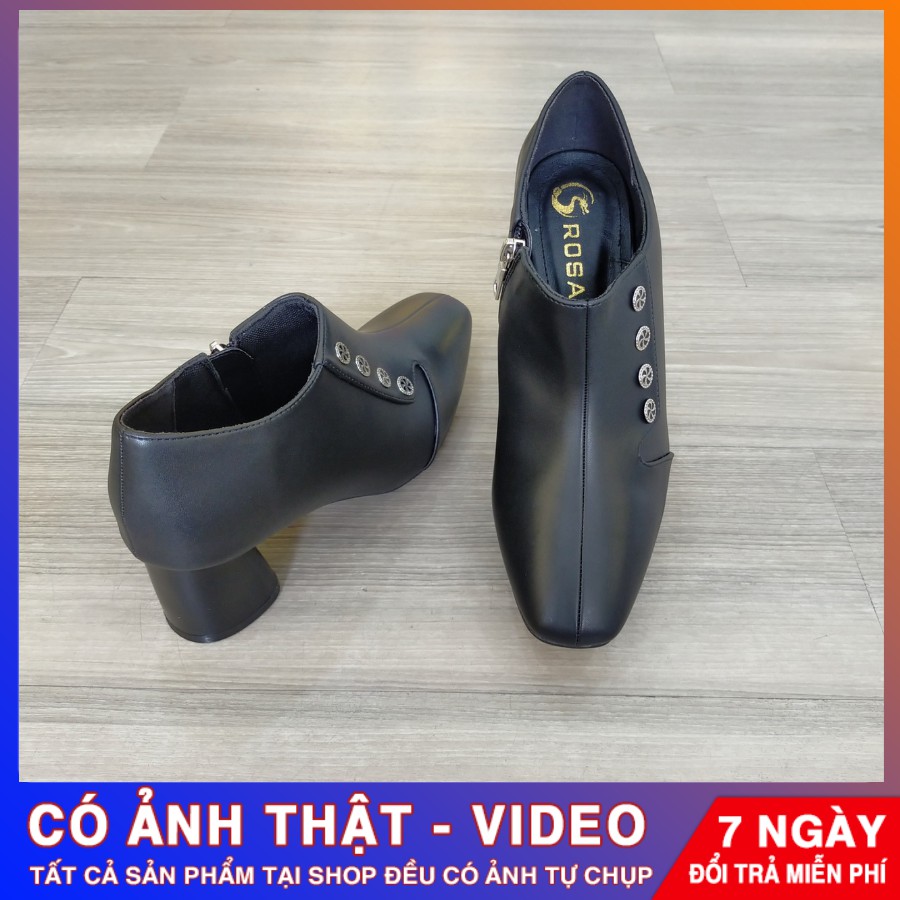 [ẢNH THẬT - FREE SHIP] Giày Boot nữ cổ thấp ROSATA RO289 - HÀNG VIỆT NAM - BKSTORE