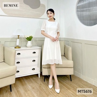 Đầm suông basic cột nơ sau BEMINE  MT5676
