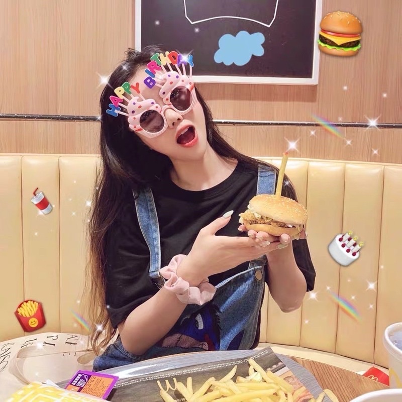 Combo 5 mắt kính happybirthday trang trí