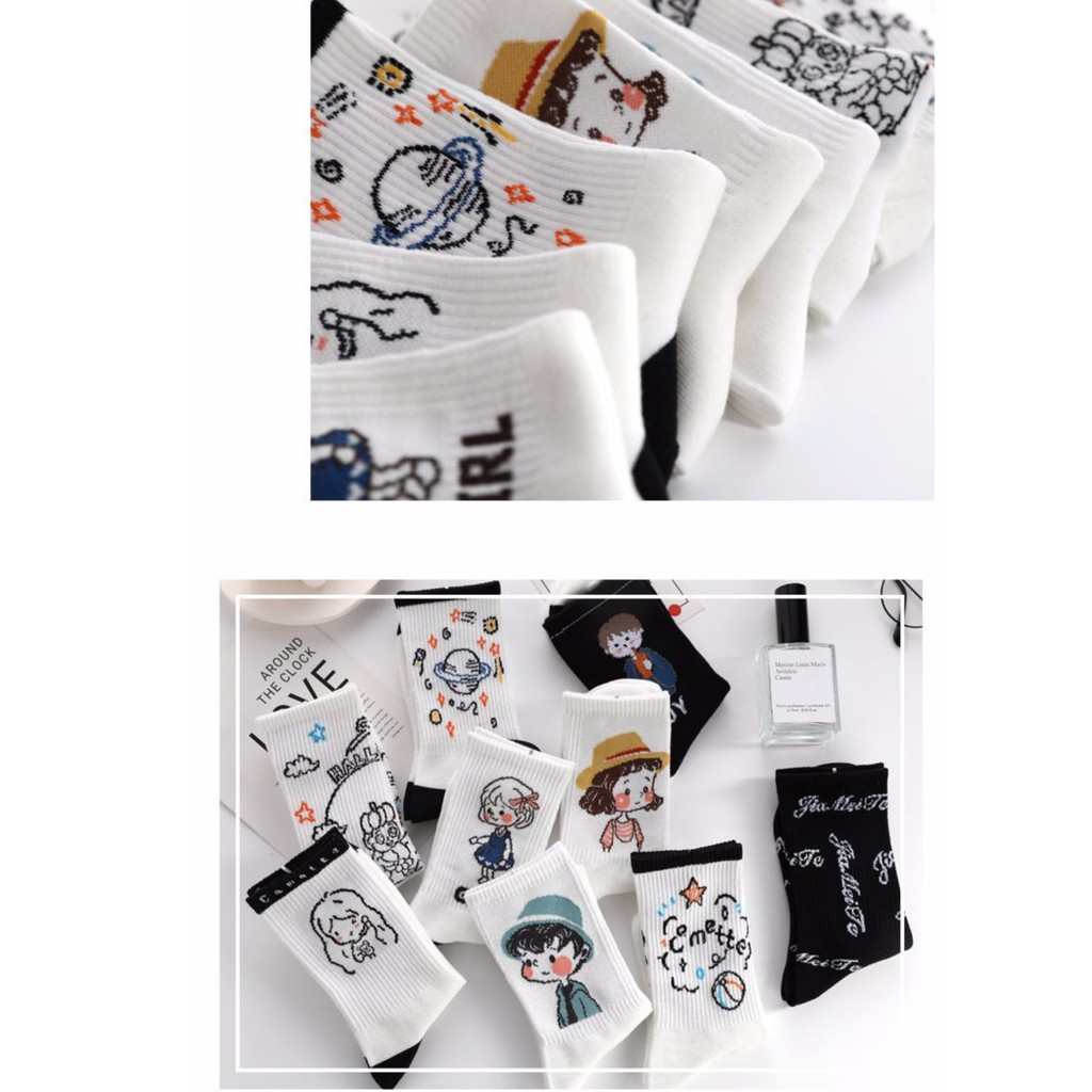 Tất vớ cổ cao Hàn Quốc siêu đáng yêu⚡️ 𝐅𝐑𝐄𝐄 𝐒𝐇𝐈𝐏 ⚡️- Mẫu mã đa dạng, chất cotton mềm mịn  - [THA HỒ CHỌN MẪU] Mã TX17