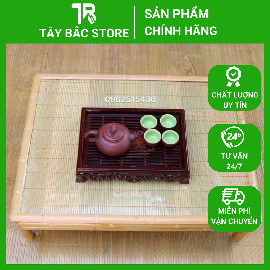 Bàn Trúc Cao bằng Vuông, Bàn Trà Ngồi Bệt, Làm Thủ Công 100% siêu biền bỉ