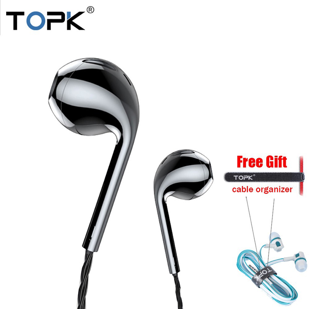 Tai nghe nhét tai có dây TOPK F20 chống ồn tích hợp mi cờ rô và nút điều chỉnh âm lượng