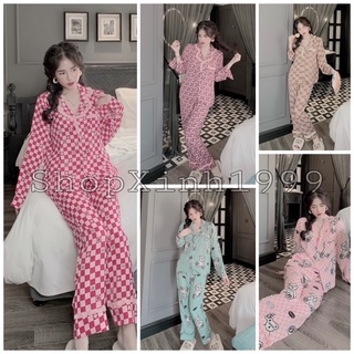 Đồ bộ mặc nhà đồ bộ pijama lụa mango cao cấp