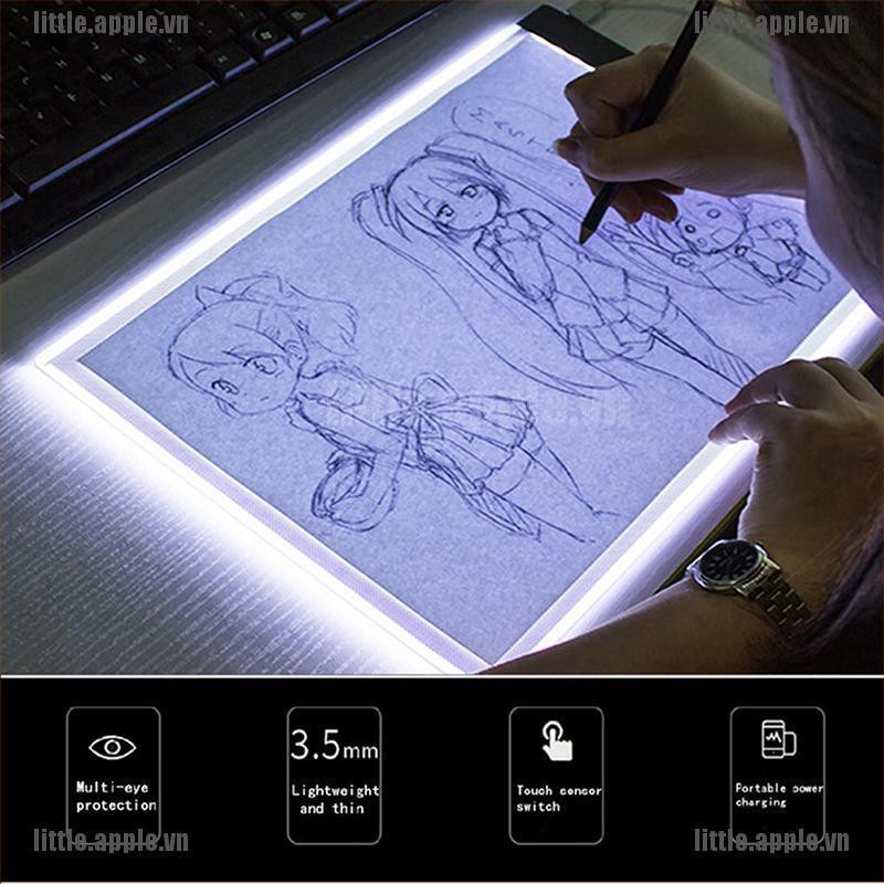Bảng Đèn Led Khổ A5 Cắm Sạc usb Hỗ Trợ Vẽ Tranh