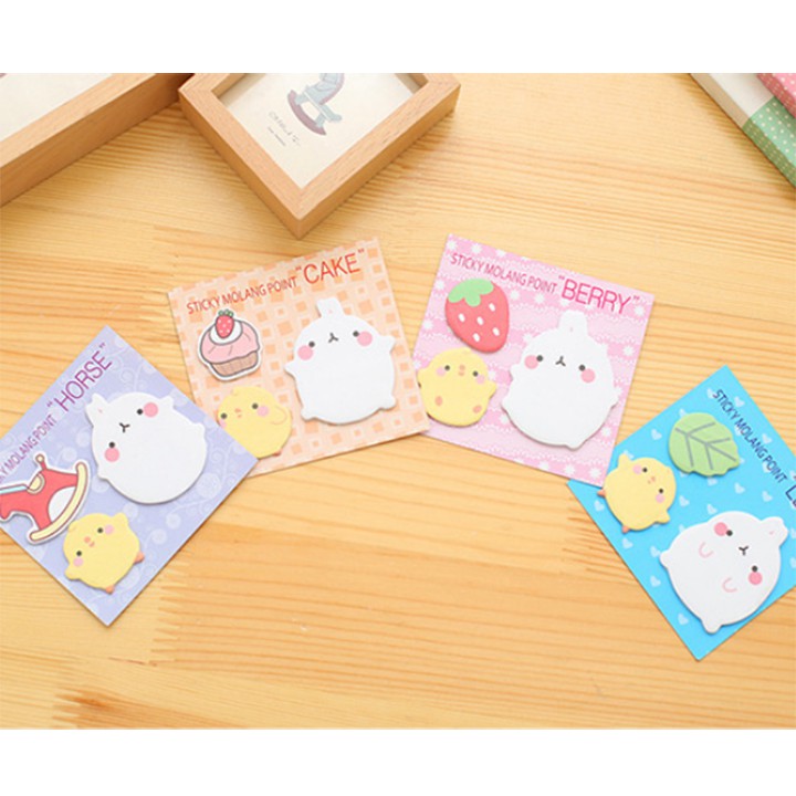 Giấy ghi chú note molang 3 chi tiết stick