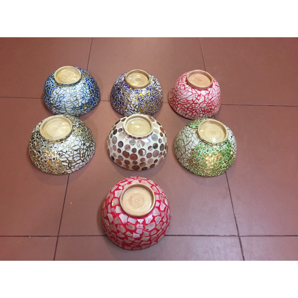 Bát tre ngâm tay làm nail khảm trai, khảm trứng