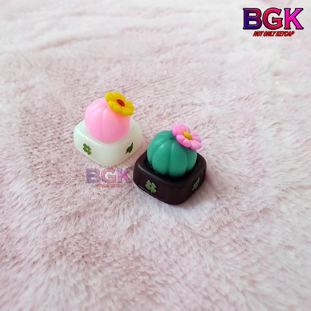 Keycap Lẻ Artisan Xương rồng dễ thương Cực đẹp ( cast resin nhiều lớp, Keycap bàn phím cơ,keycap resin độc lạ )