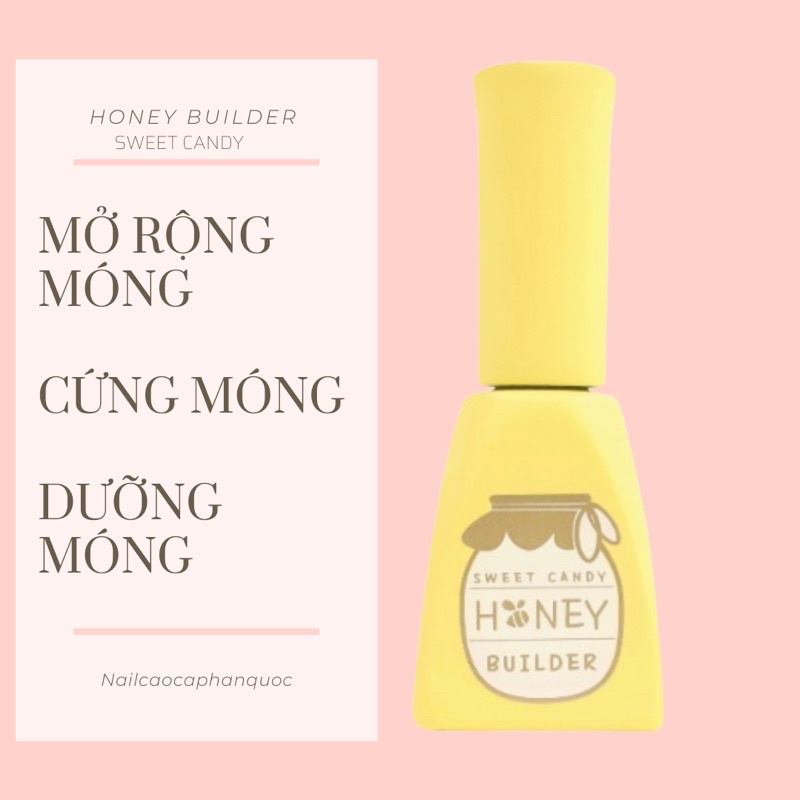 Freeship- Chính hãngBộ sản phẩm Sơn gel Top-Base-Builder cao cấp Hàn Quốc Candy nail Honey Series