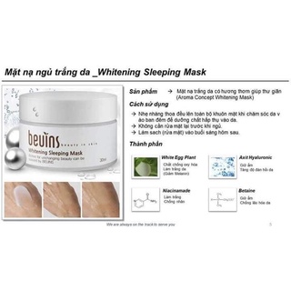 MẶT NẠ NGỦ TRẮNG DA BEUINS