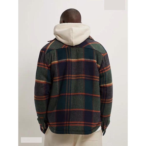 Áo khoác Flannel, áo khoác nam giới mùa thu và mùa đông với nhung chần bông giản dị thương hiệu nổi tiếng ZA