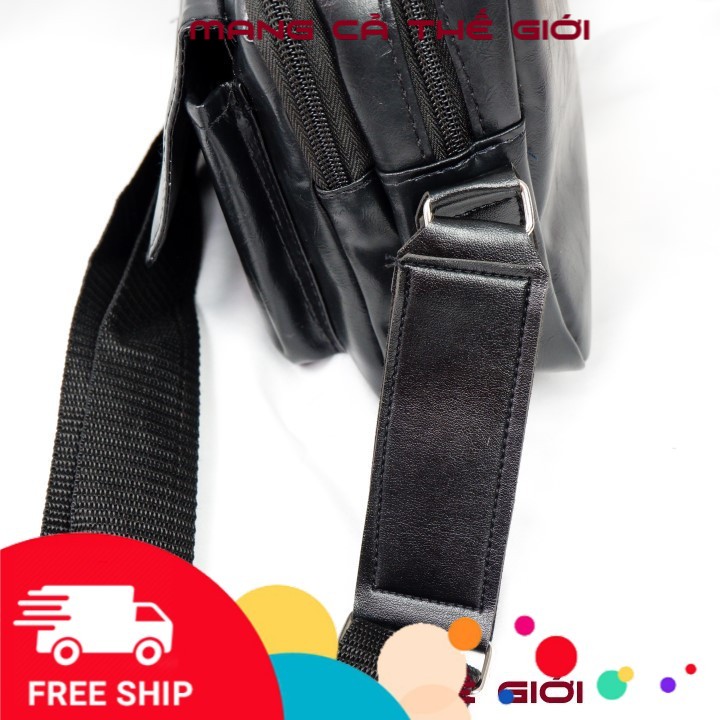 Túi đeo chéo nam nữ Unisex O.M.N.U ĐEN LOẠI 1 thời trang siêu nhẹ chống nước Mys Bag