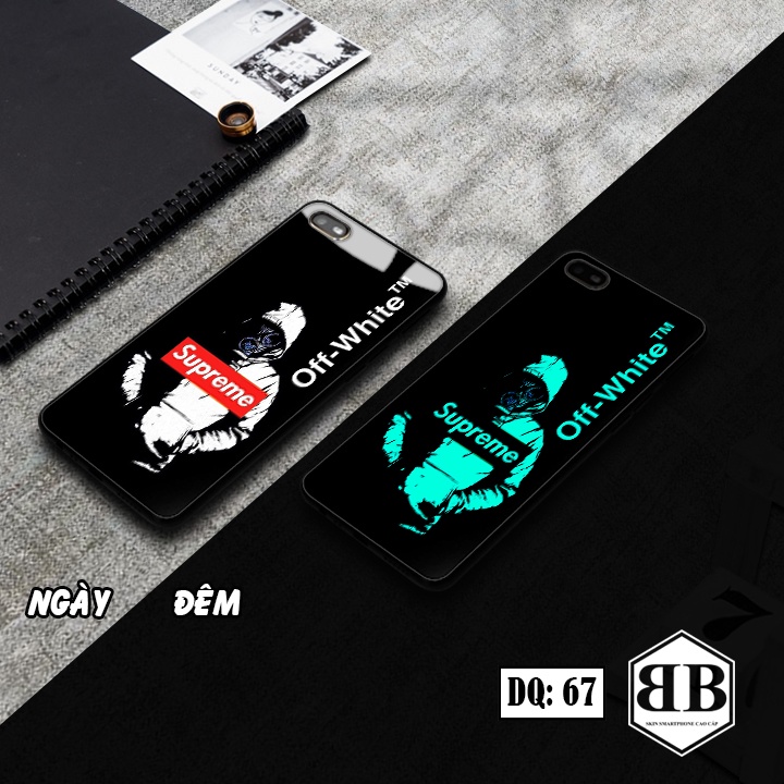 Ốp lưng kính Dạ Quang Oppo A1K / Realme C2 phát sáng trong đêm đầy sắc màu