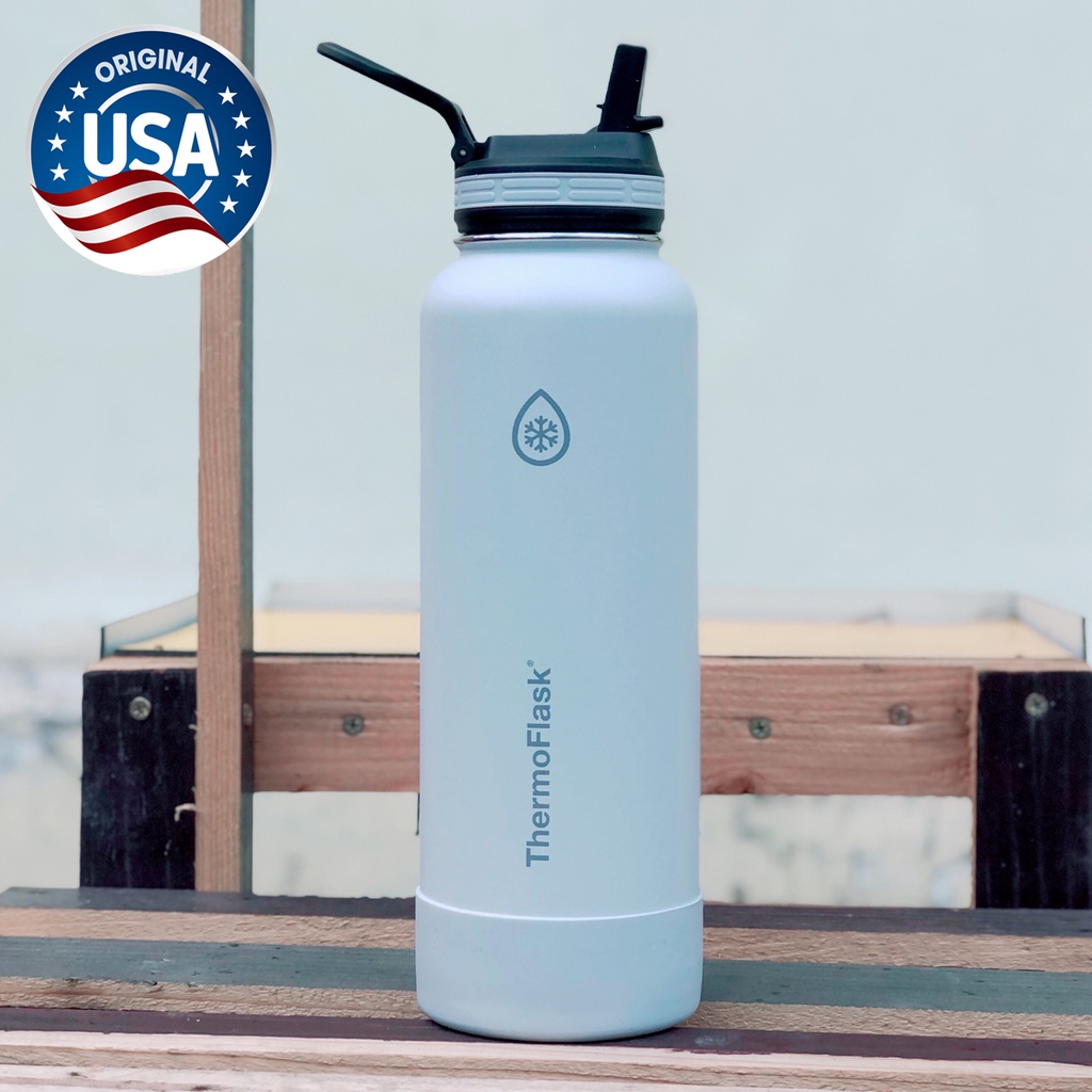 Bình Giữ Nhiệt Thermo Flask 1200ml Bình Giữ Nhiệt 2 Nắp 9.5cm X 9.5cm X 29.5cm Chất Liệu Cao Cấp Có Độ Bền Cao