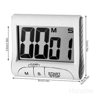 HB-Countdown Kitchen LCD Digital Timer Cooking Time Reminder Student Electronic Alarm Clock, Black
