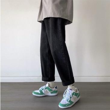 Quần jean baggy đen nam, nữ ống rộng, dáng suông, không phai màu-D01 | BigBuy360 - bigbuy360.vn