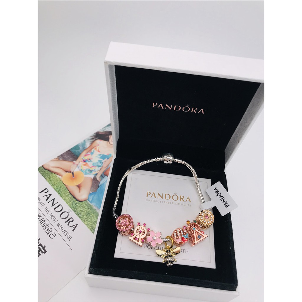 Vòng Tay kim khí Hình Vòng Đu Quay Màu Hồng xinh xắn NA61 | BigBuy360 - bigbuy360.vn