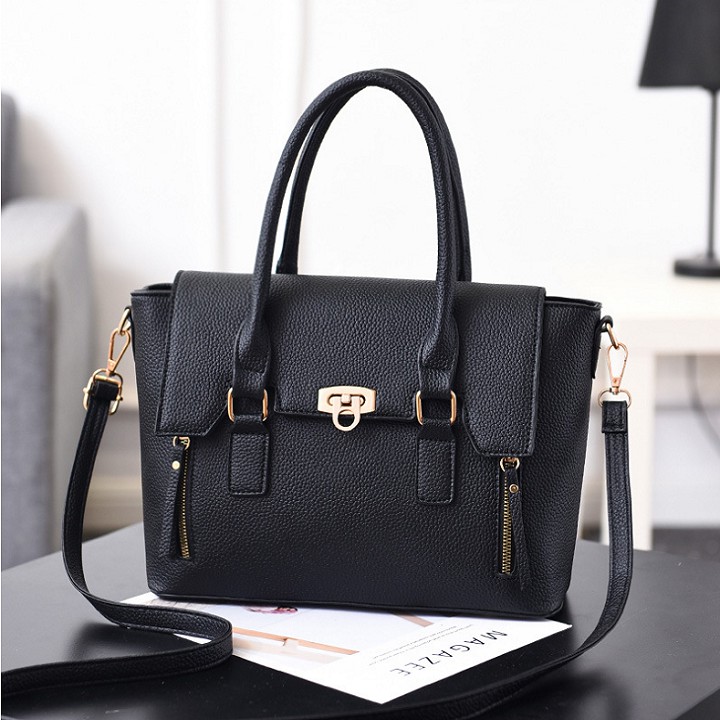 6 màu hồng, đen, ghi, đỏ, nâu, cam - Túi da cỡ đại công sở thời trang - TUINU19.0043 | BigBuy360 - bigbuy360.vn