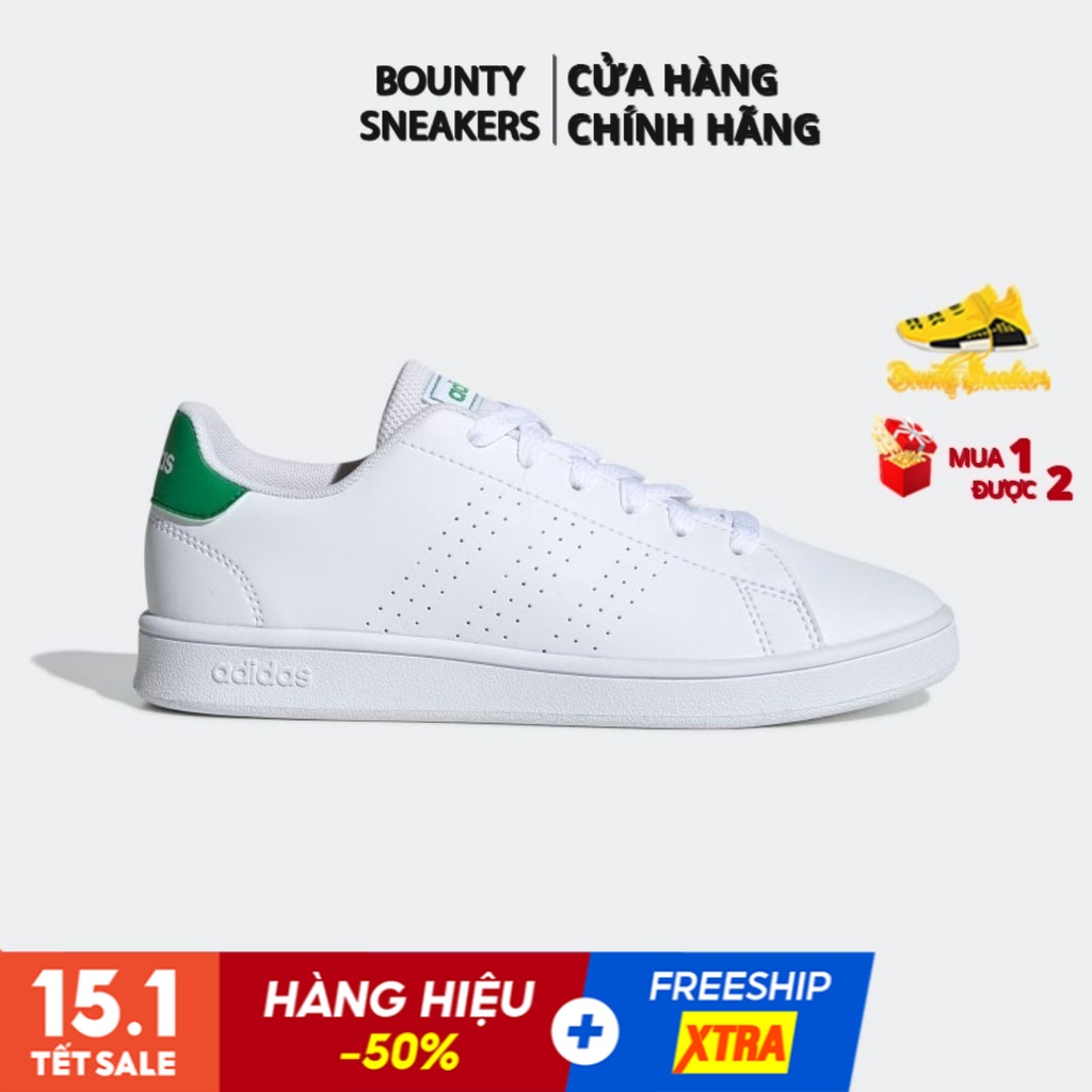 Giày  Advantage sneaker thể thao nam nữ trắng EF0213 - Hàng Chính Hãng - Bounty Sneakers